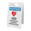 Notice: AED (Automated External Defibrillator) Portrait With Icon - A-Frame Sign Notice: AED (Automated External Defibrillator) Portrait With Icon - A-Frame Sign