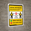 Work-Site Social Distancing Safety Precautions with Icons Portrait - Wall Sign Work-Site Social Distancing Safety Precautions with Icons Portrait - Wall Sign