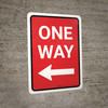 One Way (Red) Left Arrow Portrait - Wall Sign One Way (Red) Left Arrow Portrait - Wall Sign