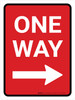 One Way (Red) Right Arrow Portrait - Wall Sign