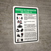 Covid-19 Prevention Measures with Icons Spanish Portrait - Wall Sign Covid-19 Prevention Measures with Icons Spanish Portrait - Wall Sign