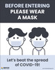 Before Entering Please Wear A Mask - Poster Before Entering Please Wear A Mask - Poster