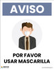 Notice: Please Wear Face Mask (Spanish) - Poster