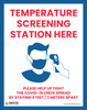 Temperature Screening Station Here - Poster Temperature Screening Station Here - Poster