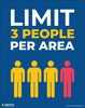 Limit 3 People Per Area - Poster Limit 3 People Per Area - Poster