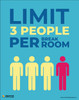 Limit 3 People Per Break Room - Poster