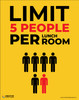 Limit 5 People Per Lunch Room - Poster