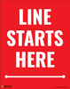 Line Starts Here (Red) - Poster Line Starts Here (Red) - Poster