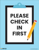 Please Check In First (Checkboard) - Poster Please Check In First (Checkboard) - Poster