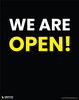 We Are Open! (Black/White/Yellow) - Poster We Are Open! (Black/White/Yellow) - Poster