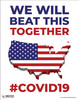 We Will Beat This Together #Covid-19 (USA) - Poster We Will Beat This Together #Covid-19 (USA) - Poster