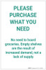 Please Purchase What You Need No Need To Hoard - Label