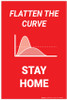 Flatten The Curve Stay Home - Label