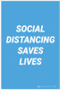 Social Distancing Saves Lives - Label