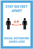 Stay 6Ft Aparts Social Distance Saves Lives - Label Stay 6Ft Aparts Social Distance Saves Lives - Label