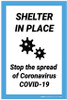 Shelter In Place Stop The Spread Of Covid-19 - Label
