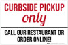 Curbside Pickup Only Call Or Order Online Landscape - Label Curbside Pickup Only Call Or Order Online Landscape - Label