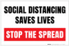 Social Distancing Saves Lives Stop The Spread Landscape - Label