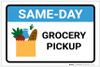 Same Day Grocery Pickup with Icon Landscape - Label