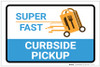 Super Fast Curbside Pickup with Icon Landscape - Label