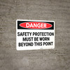 Danger: PPE Safety Protection - Wall Sign Danger: PPE Safety Protection - Wall Sign