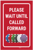 Casino Cage - Please Wait Until Called Forward Portrait with Emoji - Label