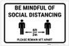 Be Mindful Of Social Distancing Landscape - Label Be Mindful Of Social Distancing Landscape - Label
