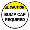 Caution: Bump Cap Required Circle - Floor Sign Caution: Bump Cap Required Circle - Floor Sign
