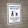 Disinfected Regularly with Icons Portrait - Wall Sign