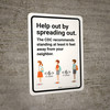 Help Out by Spreading Out - Back to Schoool Portrait - Wall Sign Help Out by Spreading Out - Back to Schoool Portrait - Wall Sign