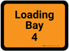 Loading Bay 4 - Orange Rectangle - Floor Sign
