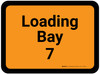 Loading Bay 7 - Orange Rectangle - Floor Sign