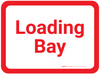 Loading Bay - White/Red Rectangle - Floor Sign