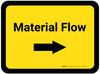 Material Flow - Yellow Right Arrow Rectangle - Floor Sign Material Flow - Yellow Right Arrow Rectangle - Floor Sign