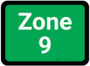 Zone 9 - Green Rectangle - Floor Sign Zone 9 - Green Rectangle - Floor Sign