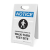 Notice: Coronavirus Walk-Thru Test Site with Icon Portrait - A-Frame Sign