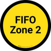 FIFO Zone 2 - Yellow Circle - Floor sign