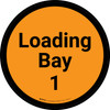Loading Bay 1 - Orange Circle - Floor sign Loading Bay 1 - Orange Circle - Floor sign