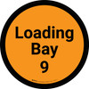 Loading Bay 9 - Orange Circle - Floor sign Loading Bay 9 - Orange Circle - Floor sign