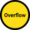Overflow - Yellow Circle - Floor sign Overflow - Yellow Circle - Floor sign