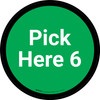Pick Here 6 - Green Circle - Floor sign Pick Here 6 - Green Circle - Floor sign