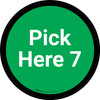 Pick Here 7 - Green Circle - Floor sign