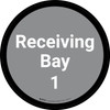 Receiving Bay 1 - Gray Circle - Floor sign