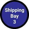 Shipping Bay 3 - Blue Circle - Floor sign