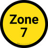 Zone 7 - Yellow Circle - Floor sign
