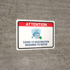 Attention: Vaccination Required To Enter Landscape - Wall Sign