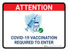 Attention: Vaccination Required To Enter Landscape - Wall Sign