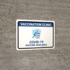 Vaccination Clinic: Covid-19 Vaccine Available Blue Landscape - Wall Sign
