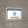 Vaccination Clinic: Entrance Blue Landscape - Wall Sign