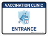 Vaccination Clinic: Entrance Blue Landscape - Wall Sign